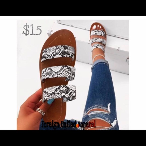 Snake print cute sandals - Picture 2 of 2